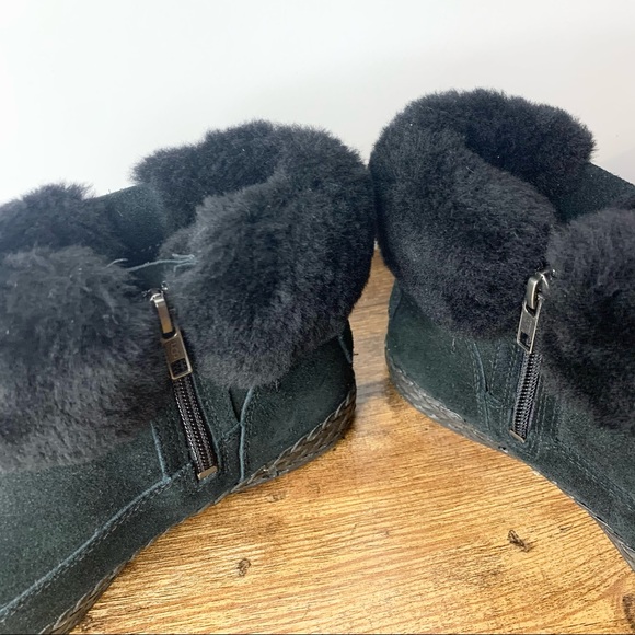 UGG Genuine Shearling Lined Elowen Bootie Women Black size 6 - Picture 6 of 14